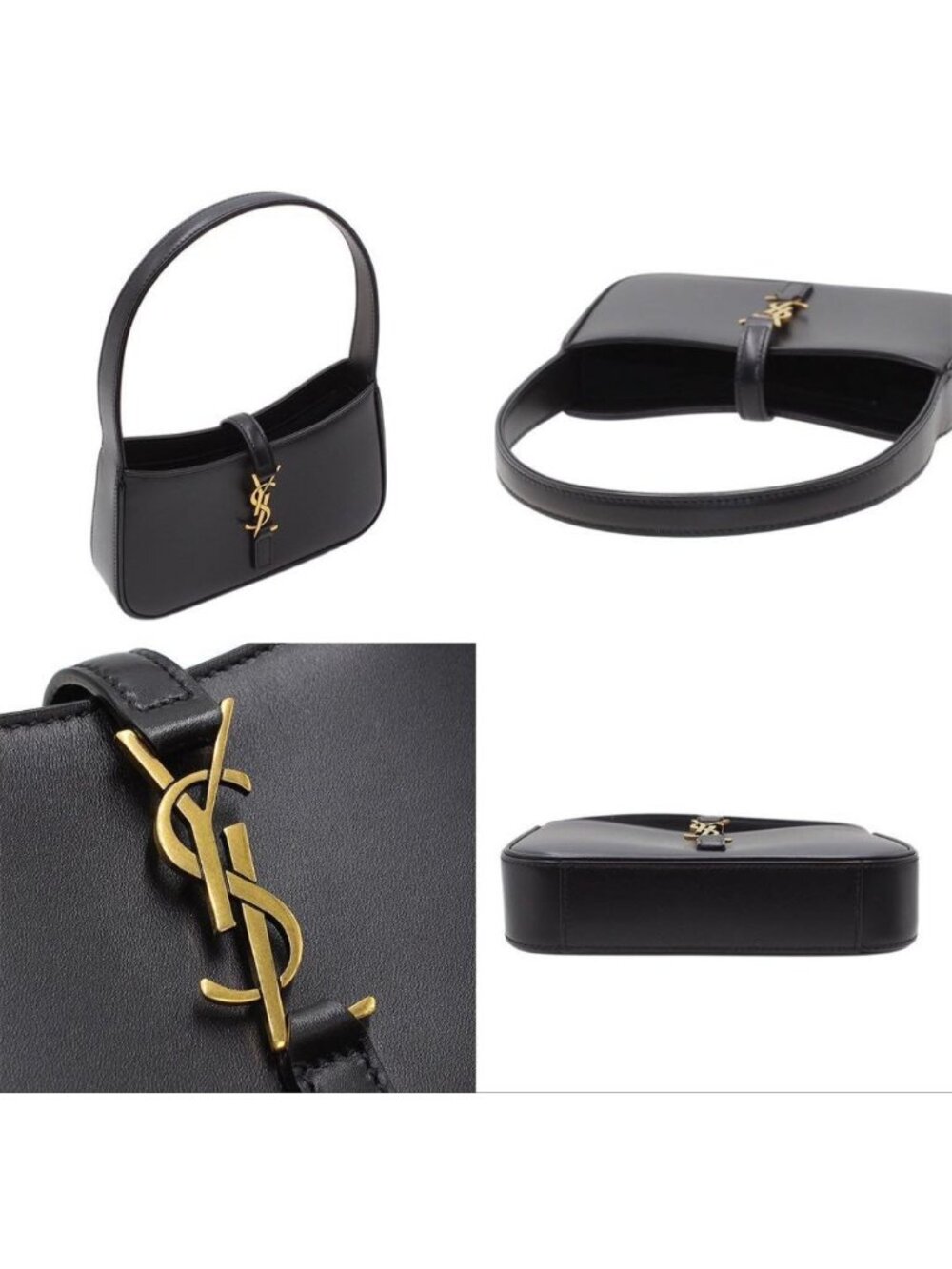 Saint Laurent le 5 7 Mini Hobo Handbag : Black - Picture 5 of 10